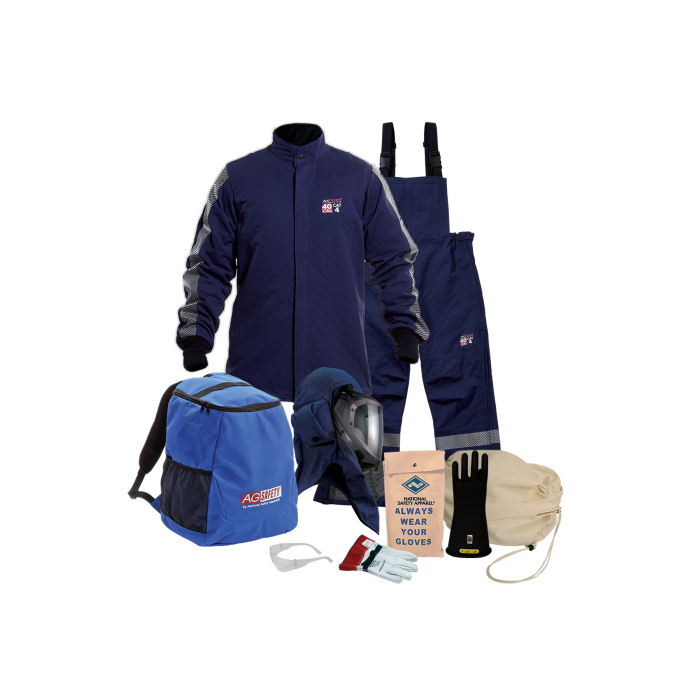 Item ARC40KITFANNG, ArcGuard® Performance Arc Flash Kit with Short Coat and Bib Overalls On